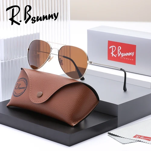 Imagen 2 del producto Gafas de sol polarizadas para hombre y mujer, lentes de sol de conducción clásicas con estilo de aviación UV400, de alta calidad