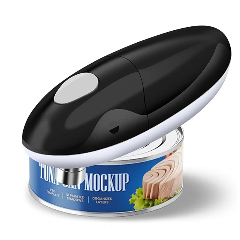 

Автоматическая электрическая открывалка для консервных банок, работающая от батареи, в одно касание, без помощи рук, с гладкими краями для кухни, пожилых людей и пользователя при артрите