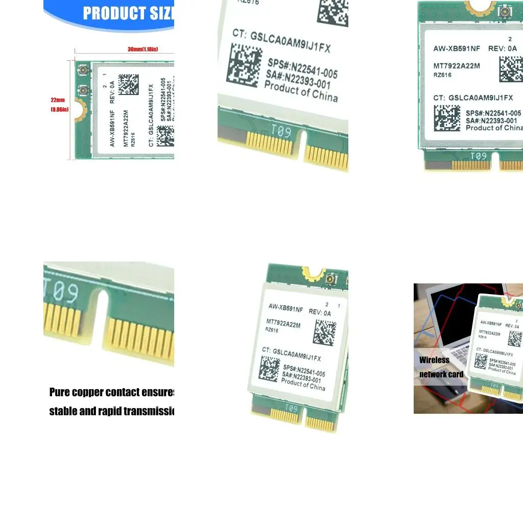 

AW XB591NF MT7922 M.2 Wi -Fi 6E Беспроводная сеть.