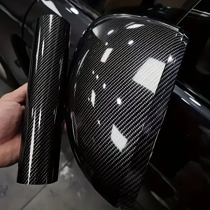 Carlise 1.52m Glossy PVC Car Protective Film 17m Silver Gold Carbon Fiber Simulation Body Car Vinyl Wrap Packaging