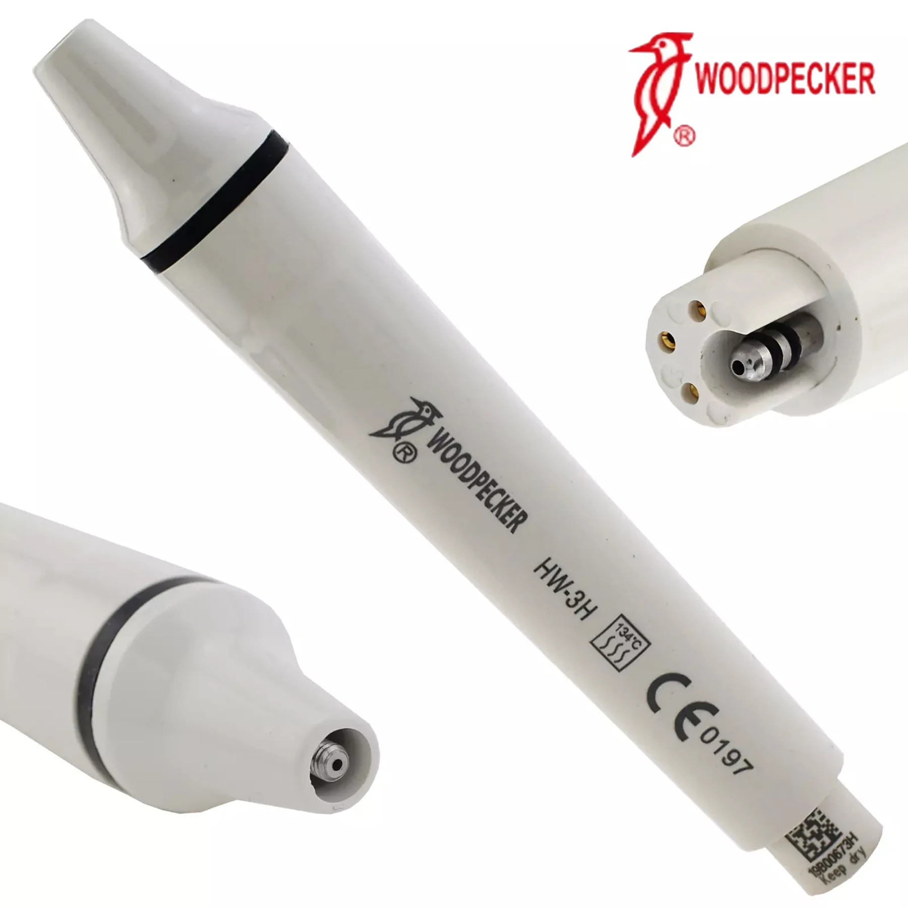 

Original 100% Woodpecker HW-3H Dental Ultrasonic Piezo Scaler Handpiece EMS NO LED Autoclavable