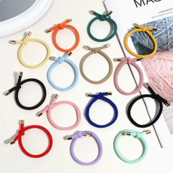 Vvocci 20pc Women Elastic Hair Rubber Pack Bands Stylish Girls Knotted Hair Rope Scrunchies Tie Accessories Wholesale
