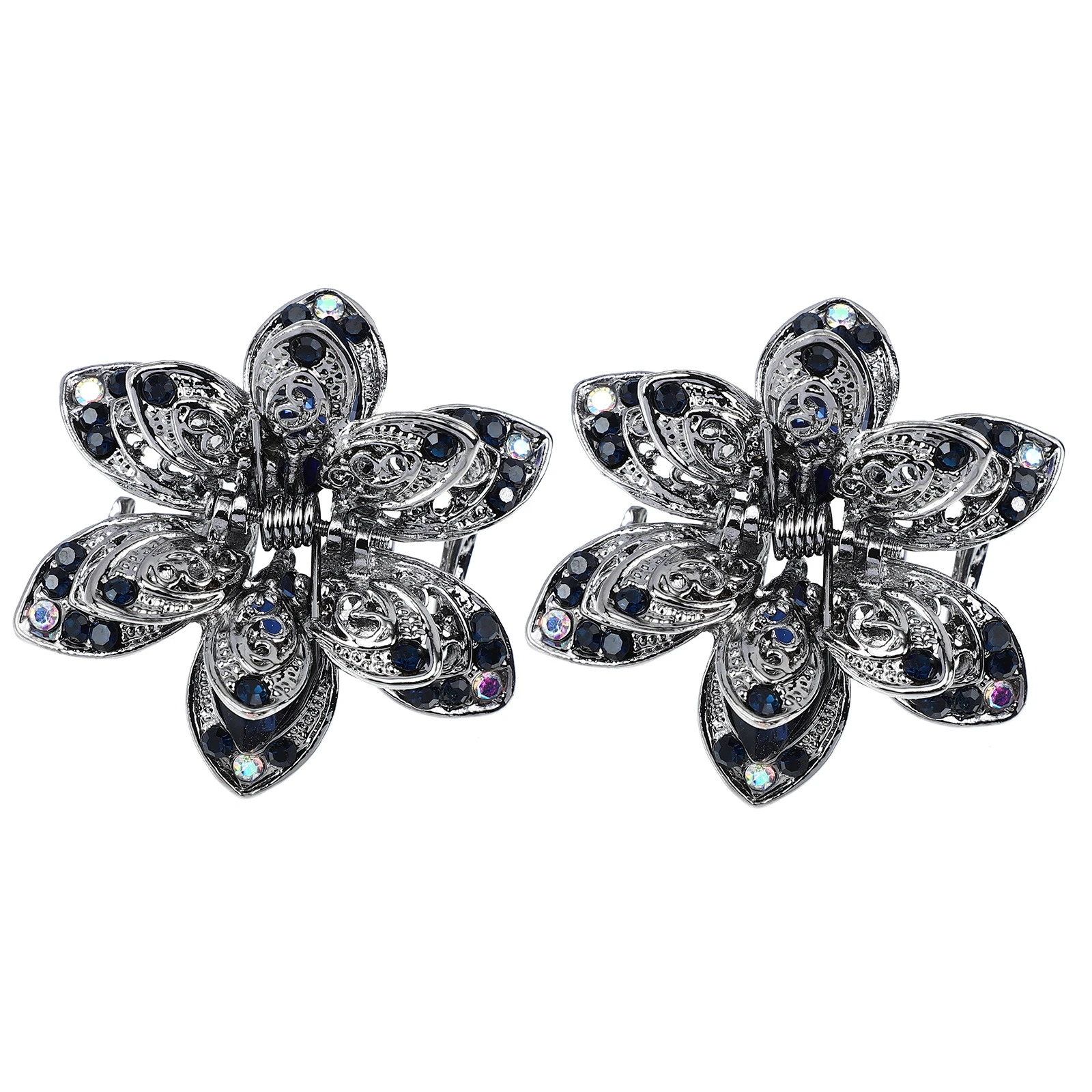 

2pcs Crystal Point Hair Clips Metal Alloy Non Slip Suitable Hairstyles Portable Lightweight Gifts Hair Accessories Jaw Clips