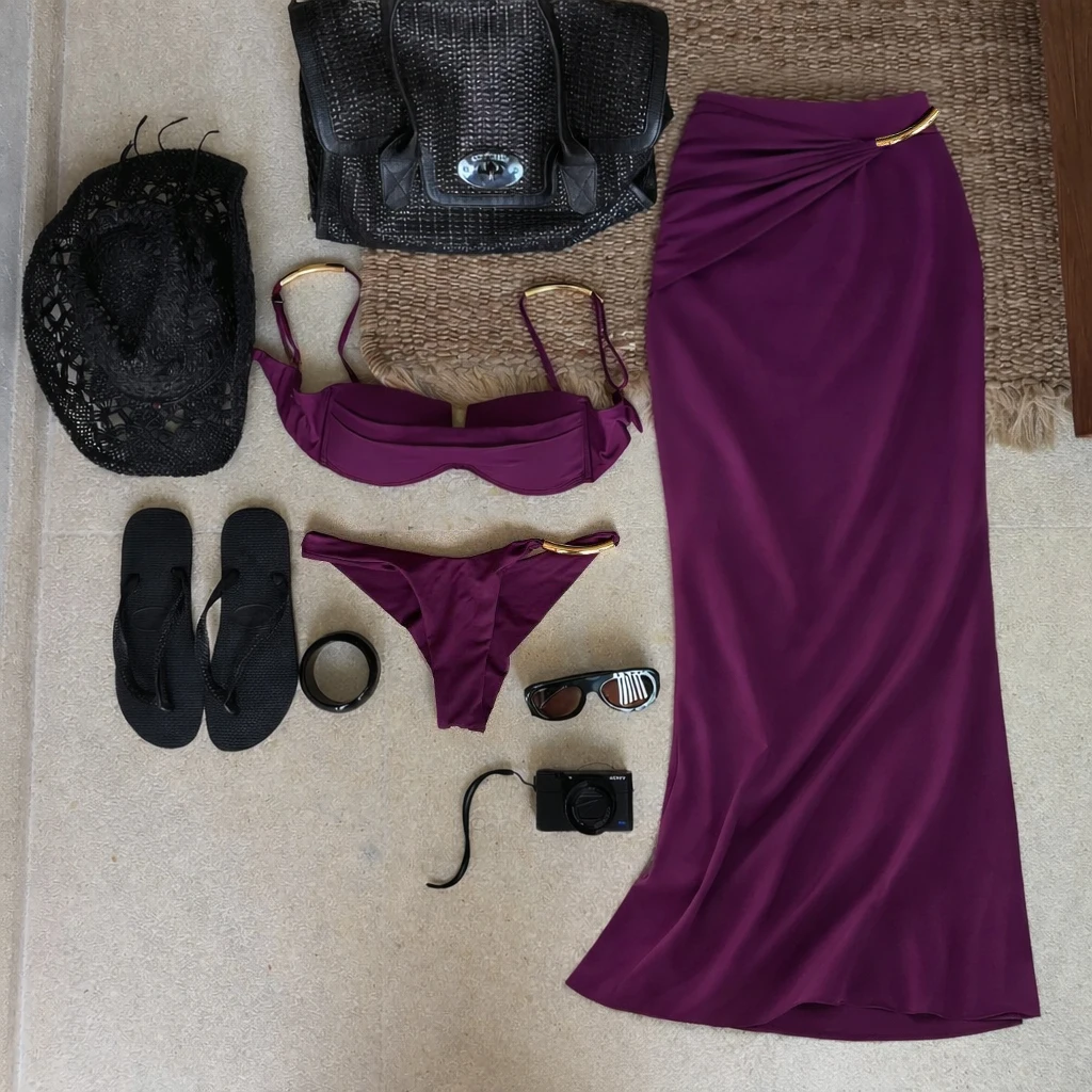 

Фиолетовый комплект бикини из 3 предметов, сексуальные женские купальники, женские купальники с эффектом пуш-ап, микро-бикини, купальный костюм, пляжная одежда, однотонный бикини