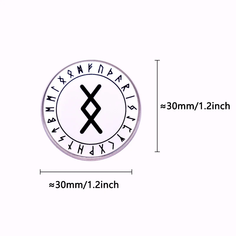 INGUZ True Love Runes Enamel Pin Vikings Symbol Metal Badge Backpack Decorate
