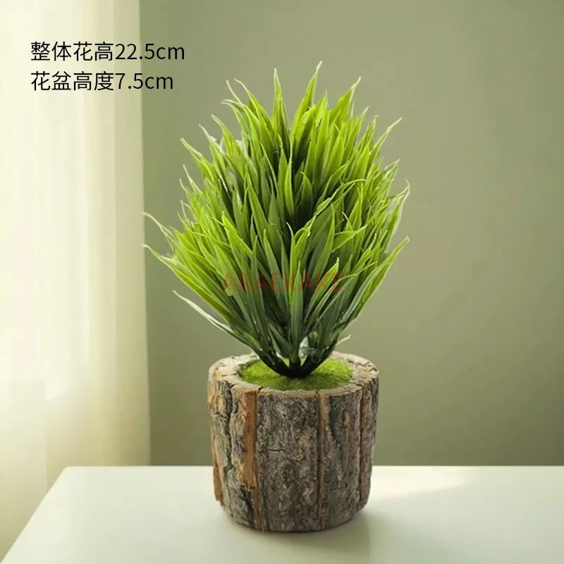 

Simulated plants, fake bonsai, fake flowers, wooden flowerpot decorations, placement of simulated ornaments