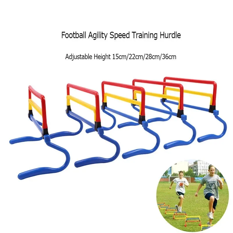 Football Training Hurdles Portable Sport Training Agility Hurdles Soccer Plyometric Speed Hurdle Foldable Adjustable Jumping Bar