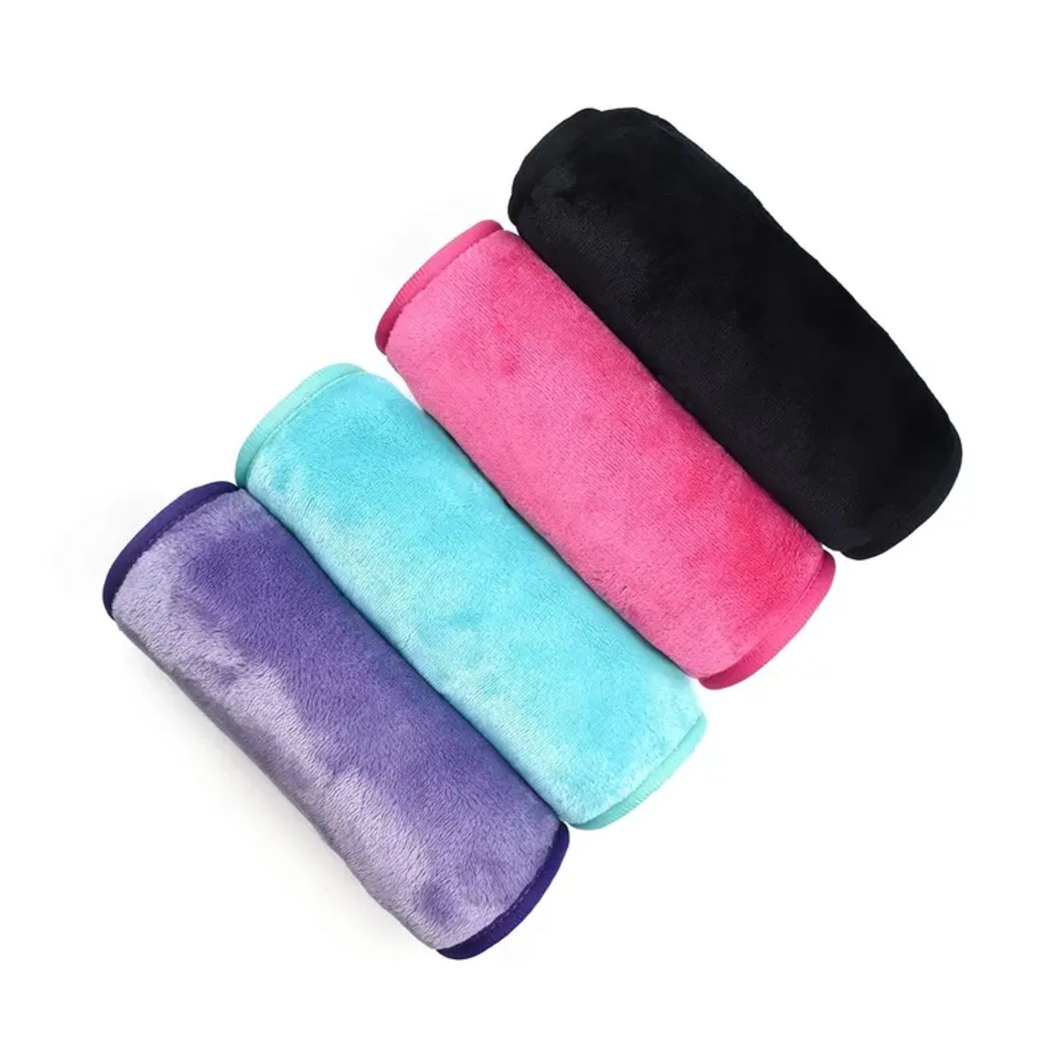 

Gentle Set of 4 Soft HAIMAI Reusable Makeup Remover Cloths - Microfiber Face Towels for Delicate Skin - Effective Mascara, Eyeli