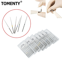 6Pcs Dental U-Files Staniless Steel for Root Canal Endodontic Files Woodpecker Stainless Steel Ultrasonic 33mm Files Dentistry