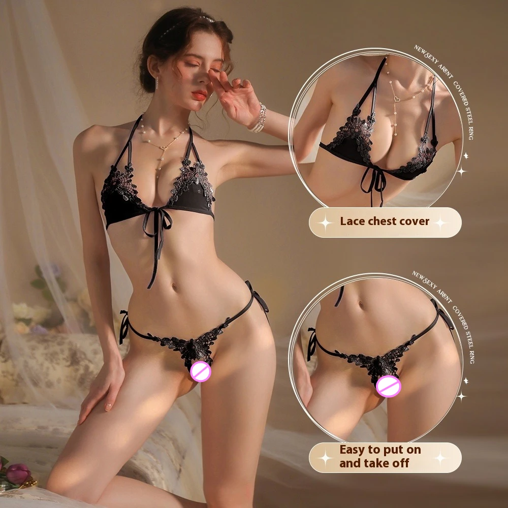 

Sexy Three-point Erotic Underwear Free Bikini Open Crotch Temptation Large Size Women's Suit Erotic Lingerie porno Costume Women