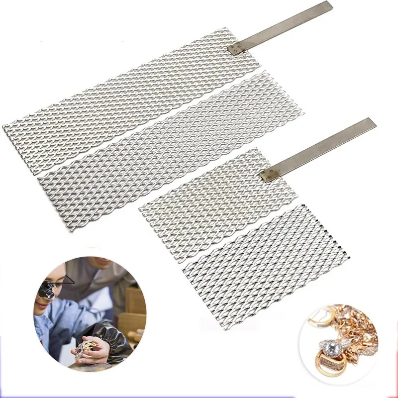 Platinum Coated Titanium Mesh Anode Electroplating Electrode for Gold & Silver Jewelry Plating Machine Plating Tool Accessory