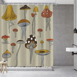 1PC, psychedelic mushroom, waterproof shower curtain for modern home bathroom, 12 plastic hooks, 71in*71in