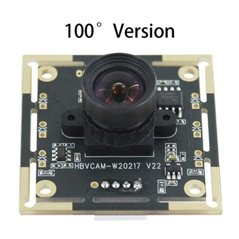 B37B-5Pcs OV9732 1MP USB Camera Module, 100° FOV, 1280X720, Manual Focus, Supports QR & Face Recognition, For Multiple OS