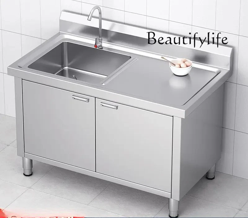 

S Шкаф для раковины из нержавеющей стали, одинарный и двойной бассейн через домашний бассейн