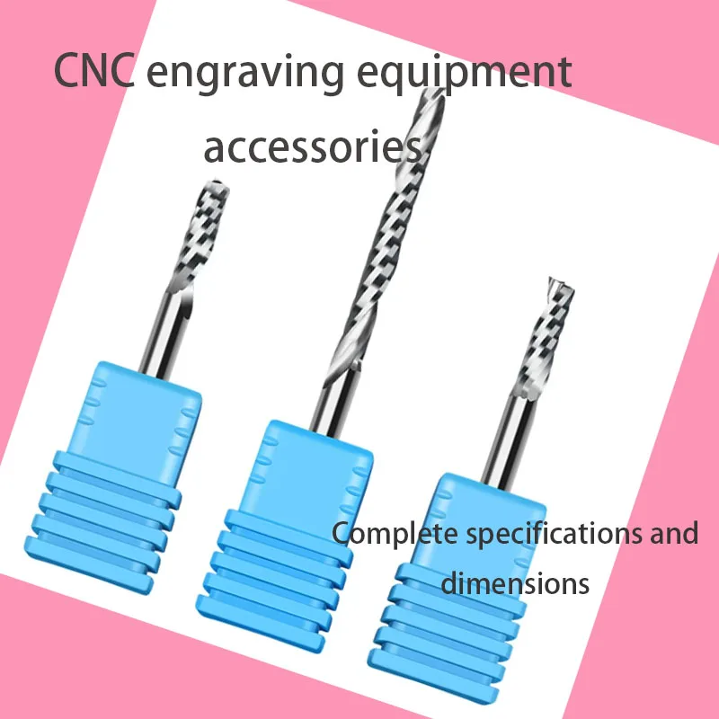 CNC 3.175 Precision Single Blade Spiral Milling Cutter Advertising Engraving Machine Tool PVC 5A Engraving Tool 4MM