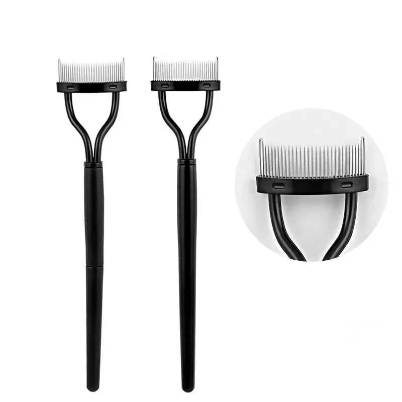 Hot-selling eyelash Beauty foldable splitter Portable Mascara comb Stainless steel eyelash comb tool Hot. Beauty tool 2024