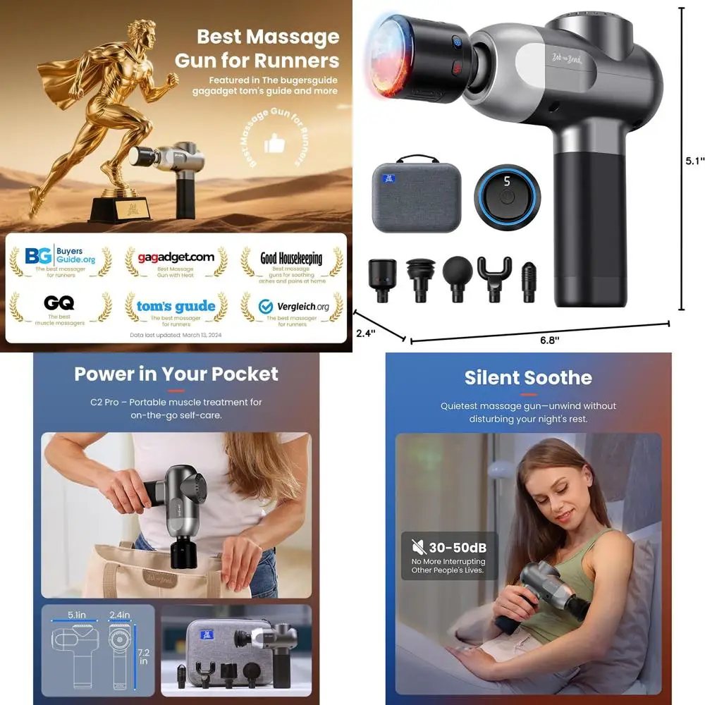 

Мини-массажный пистолет с теплой и холодной терапией, одобренный FSA/HSA, массажер для глубоких тканей для спортсменов