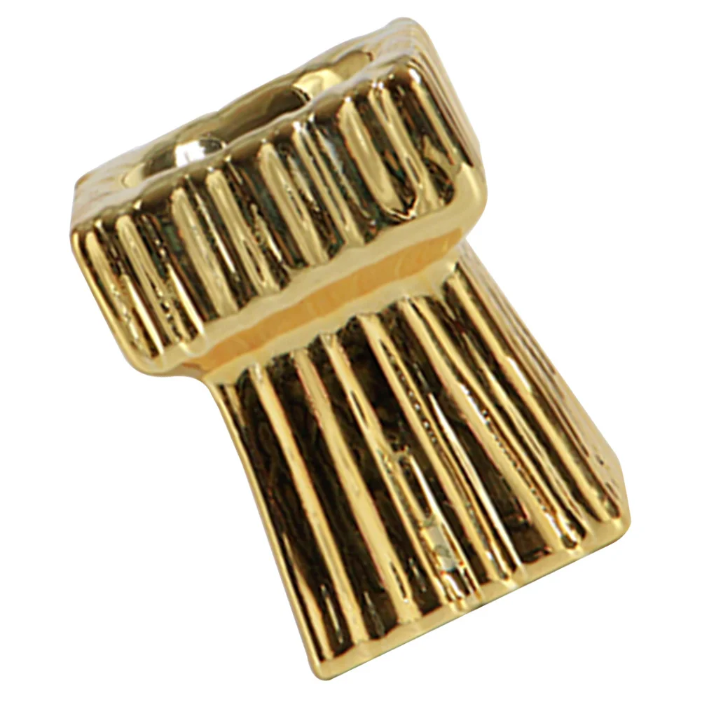 حامل شمعدان من السيراميك، ديكور منزلي أنيق فريد من نوعه، قاعدة مسطحة مناسبة لاستخدام سطح الطاولة في غرفة المعيشة والزفاف