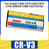 Top CR-V3 Battery 2000mAh Rechargeable Batteries for Kodak C340 C310 C530 C875 C743 DX6340 C360 C433 D4104 Camera CRV3 Battery