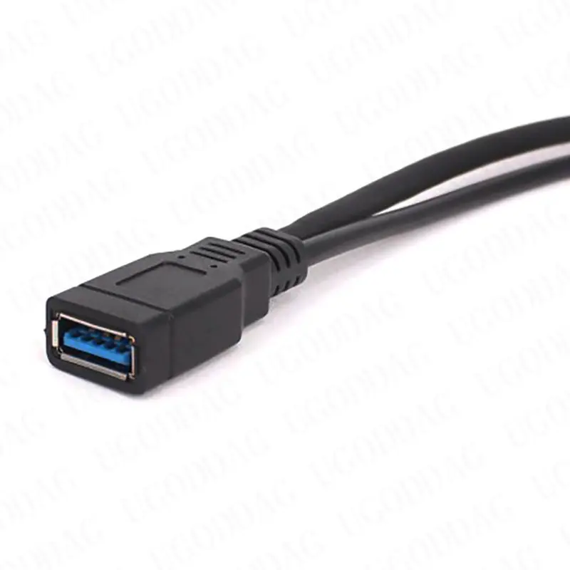 30cm USB 3.0 Female To Dual USB Male Data Hub Power Adapter Y Splitter USB Charging Power Cable Cord Extension Cables