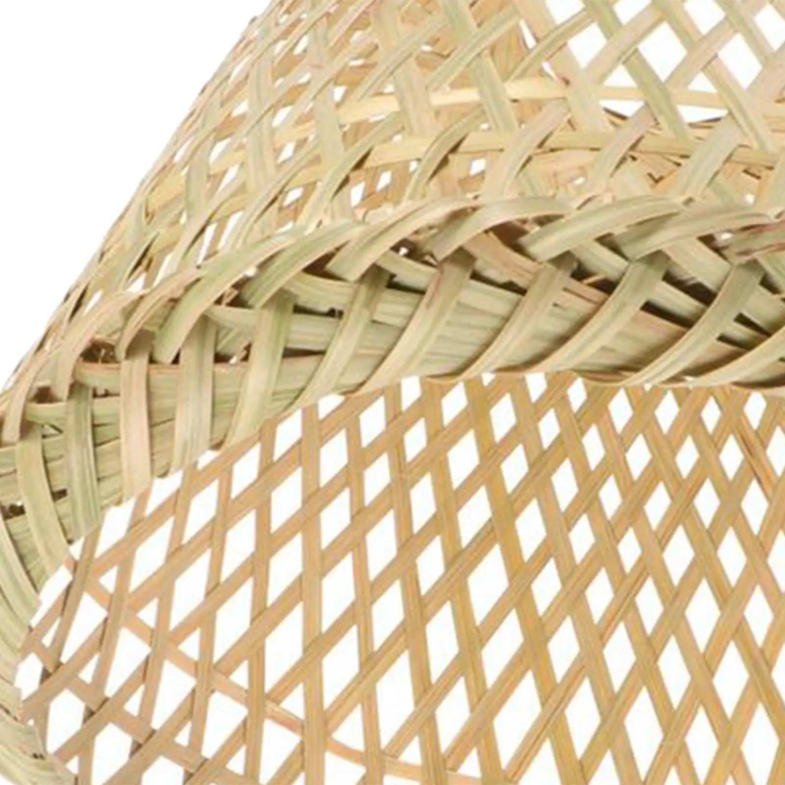 Bamboo Woven Pendant Light Shade Cover Bulb Guard Lamp Cage for Hanging Light Fixture Ceiling Fan Light Chandelier Hotel Cafe