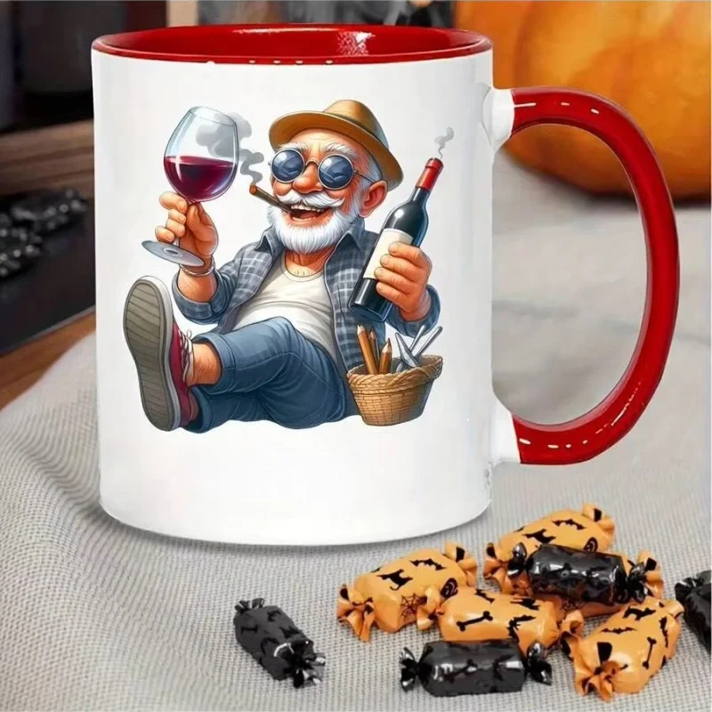 Ceramic coffee cup - Coffee bean design - 11 ounces double-sided printing