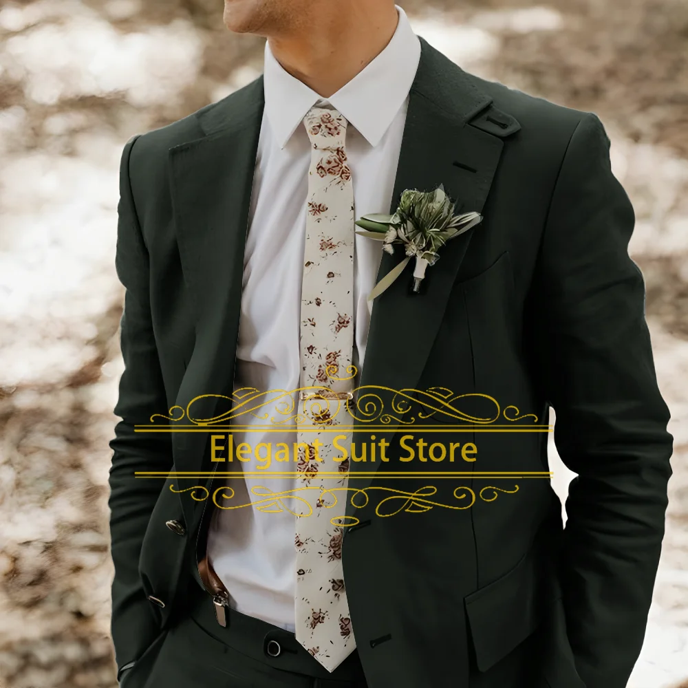 Classy Wedding Tuxedos Suits Slim Fit Bridegroom For Men Groomsmen Suit 2 Pieces  Male Formal Business (Jacket+Pants）