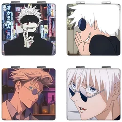 7×6cm Jujutsu Kaisen, Folding Double-sided Makeup Mirror, Anime Cute, Mini Portable Travel, Girls, Magnifying, Square