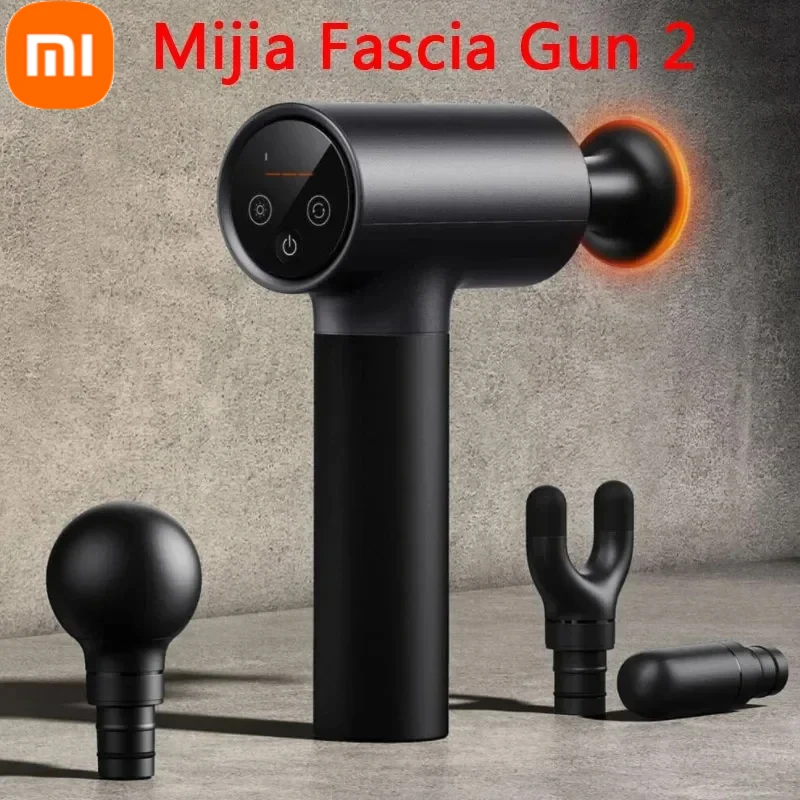 Mijia Fascia Gun 2 지능형 열 치료 장치 2540mAh 지구력 근육 이완 4 가지 모드 3 기어 어깨 바디 마사지 총