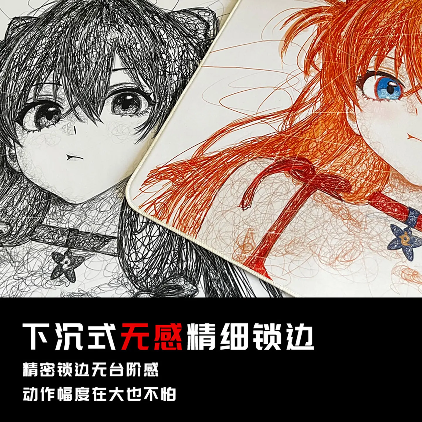 Asuka FIREPAD Mouse Pad Type 99 Fabric Polyurethane Poron Bottom for Esports Gaming Mouse Mat Gamer Accessories Gift