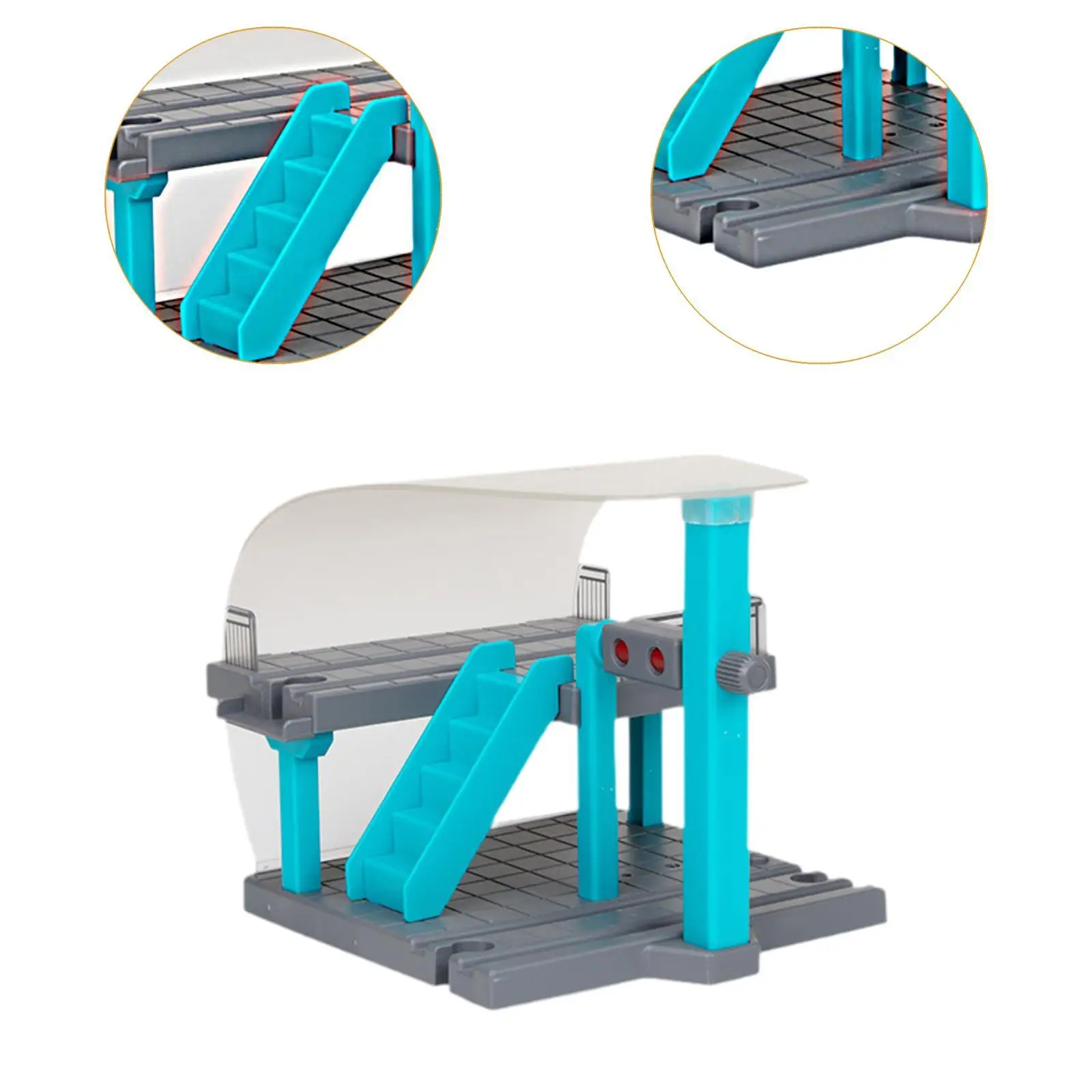 기차 트랙 액세서리, 기차역, 철도 트랙 부품, 플랫폼 모델, 역할 놀이 경품 보상