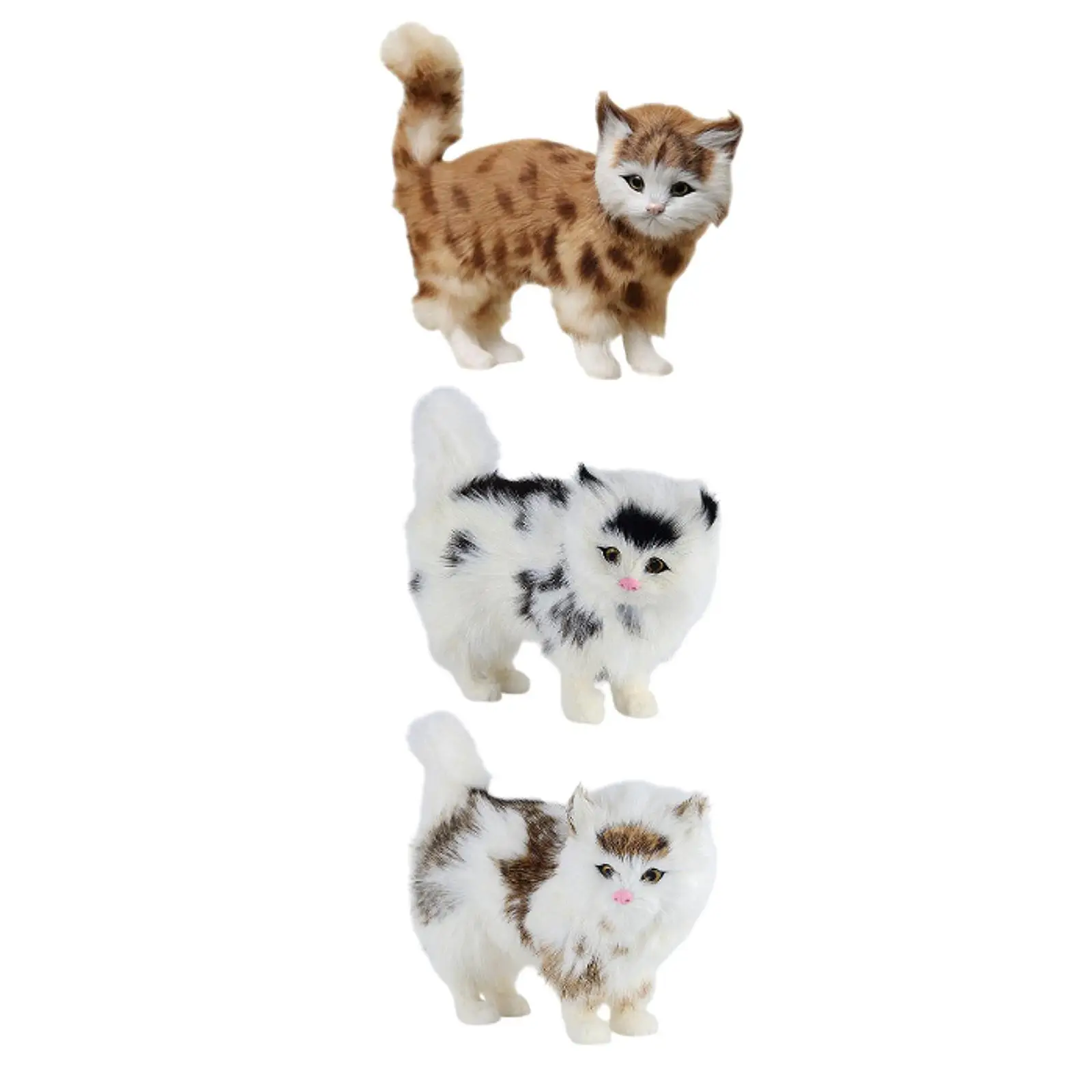 

Фигурка кошки-симулятора, милая плюшевая игрушка кошки для гостиной, спальни, офиса