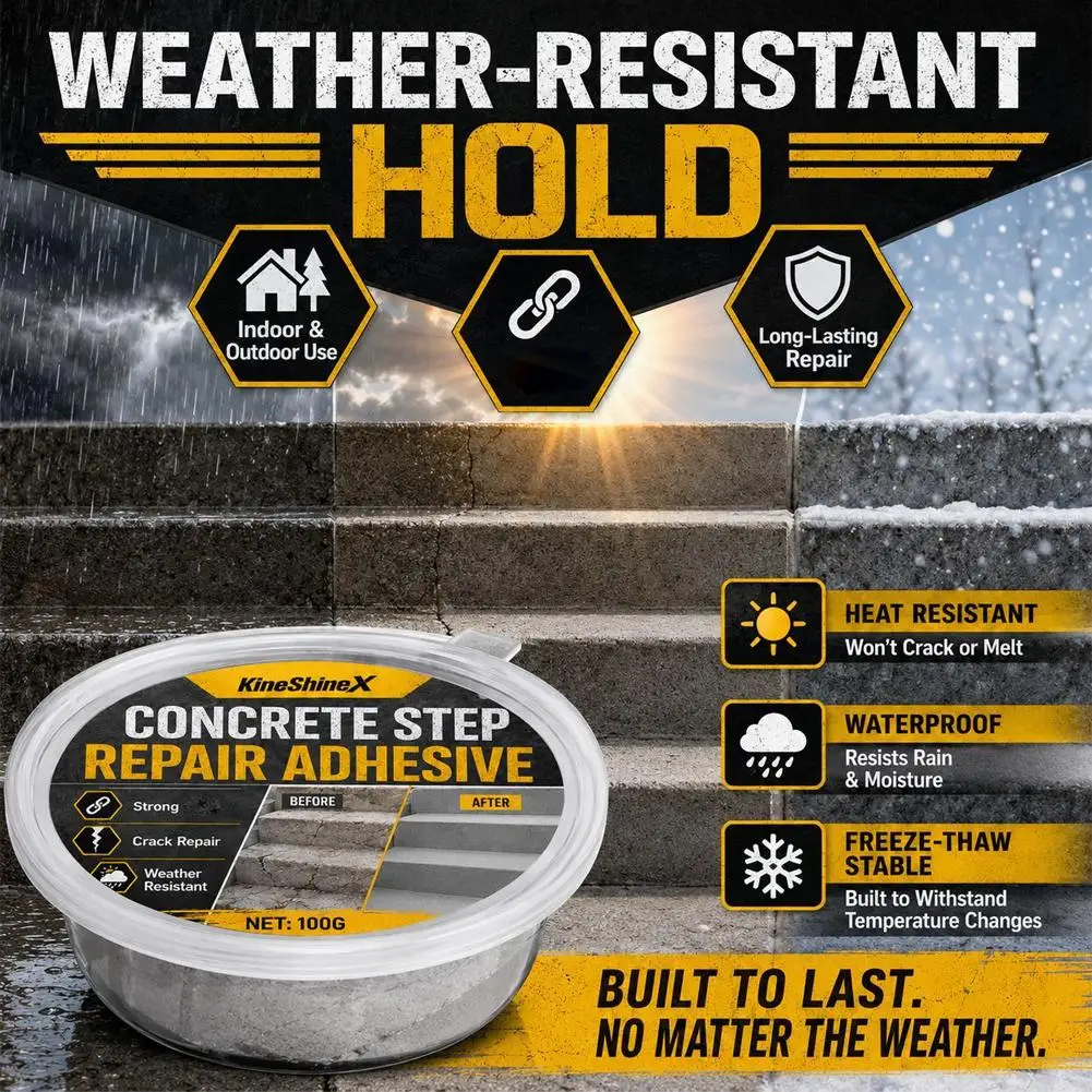 100g Concrete Step Repair Adhesive Cracks Filler Waterproof High Strength Strong Bonding For Walkway For Patios Garden