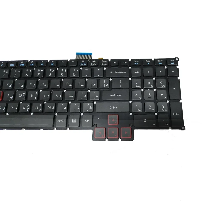 AR Keyboard lampu latar Arab untuk Acer Predator 15 G9-591 G9-593 17 G9-791 Keyboard Laptop G9-792 tombol merah baru 102 Keys