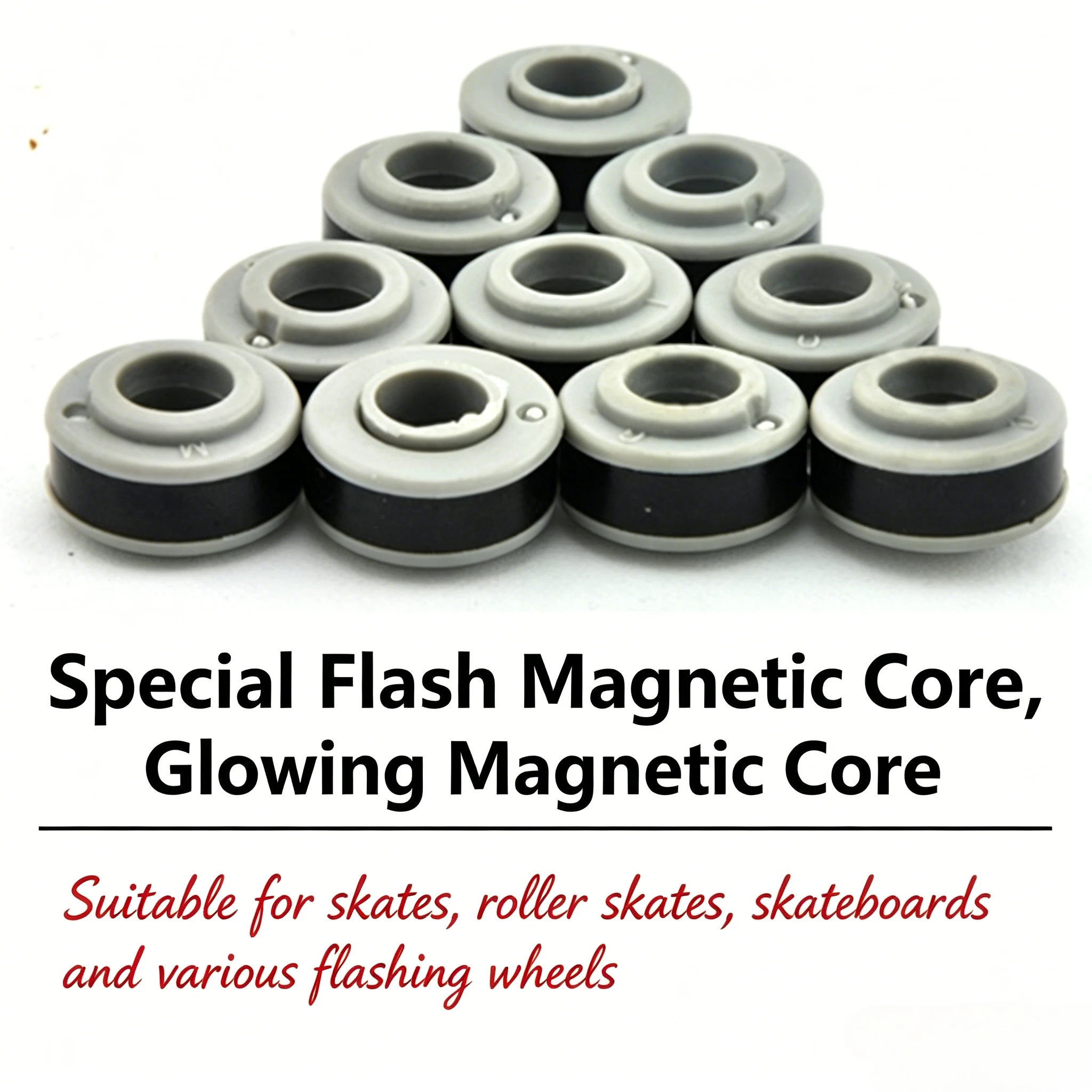 8PCS/Lot Skate Magnetic Core For Roller Skating LED Flash Light Wheel SEBA Skating Magnet Cores