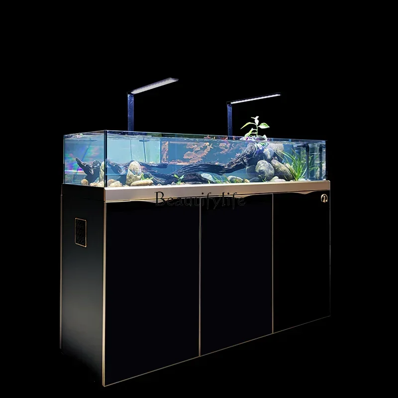 

LD33Living Room Home Ecological Super White Glass Fish Tank Bottom Filter Aquarium