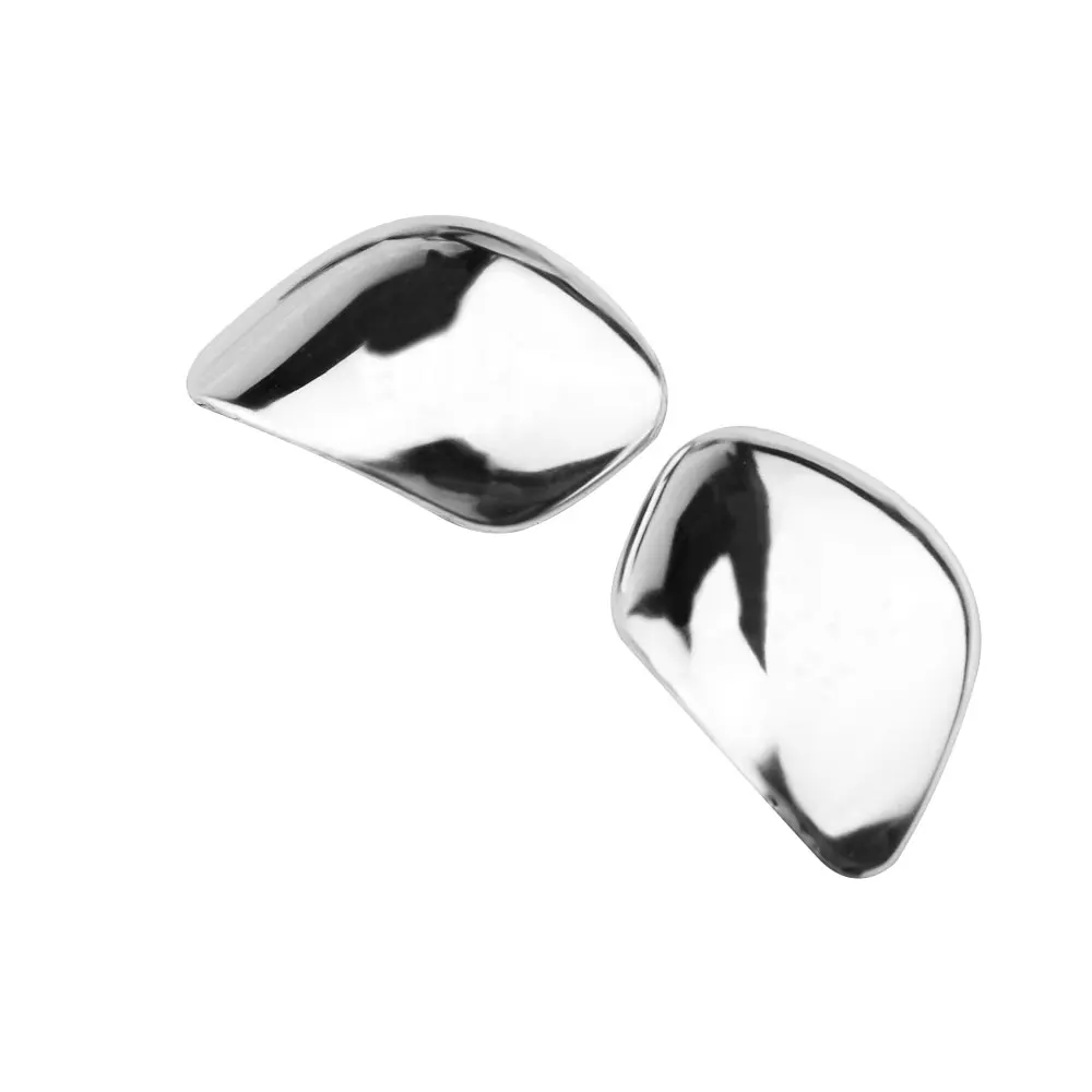 2 قطعة الفولاذ المقاوم للصدأ سيارة والعتاد رئيس التحول المقبض الكسوة ملصق ل Volkswagen VW Golf 6 7 R GTI Passat B7 B8 CC R20 جيتا MK6 تيجوان #2