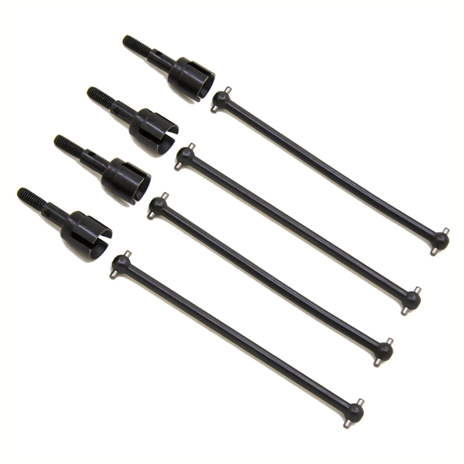 

4Pcs Steel Dogbone Drive Shaft & Wheel Axle Replacement 08029 02033 for 94111 94108 94170 1/10 RC Car Parts,Black