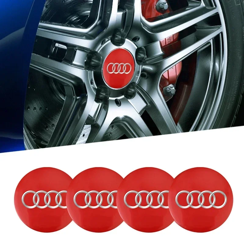 

4Pcs Car Wheel Hub Center Cap Metal Emblem Stickers For Audi Quattro Sline A3 A4 A6 A5 Q5 A1 Q7 Q3 Q2 Q8 A7 A8 TT S1 SQ5 RSQ3