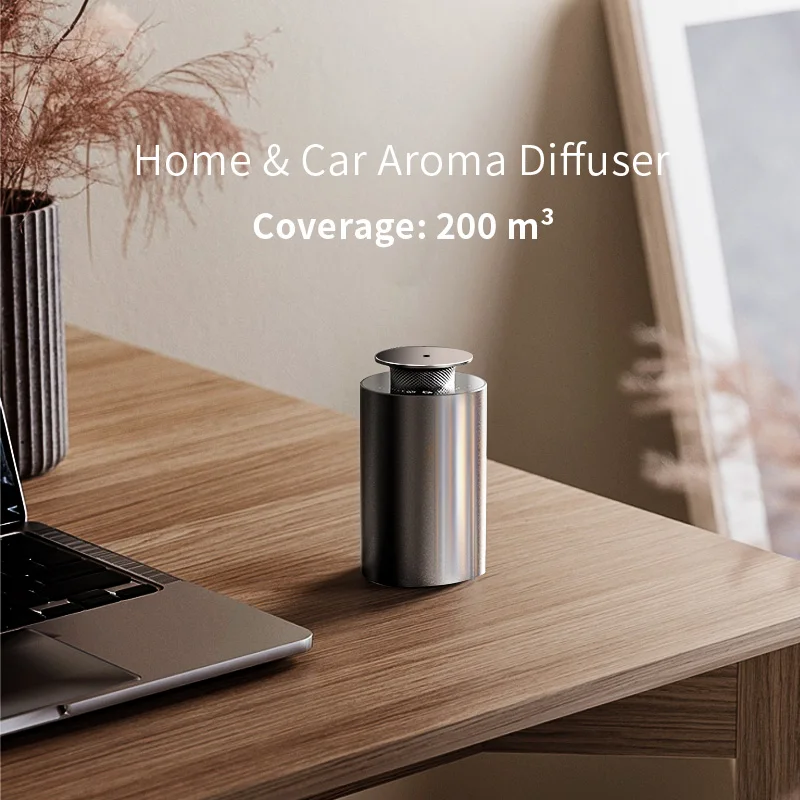 Auto Scent Machine Two Fluid AI Start Full Aluminum Anti Leak Portable Rechargeable Quiet for Vehicle Office