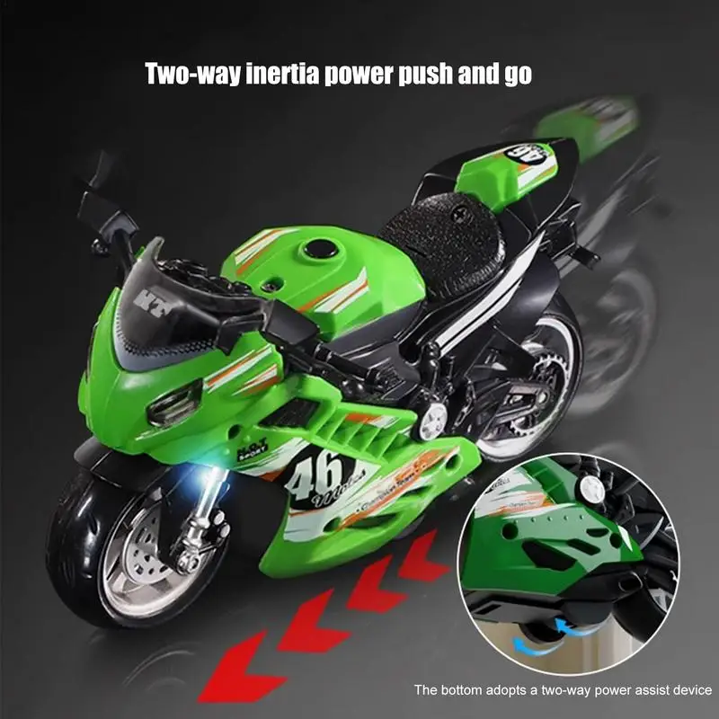 

Toy Motorcycle Colorful Lights Electric Motorbike Friendly Motorcycle With Pullback Motor For Boys Girls Kids Adults