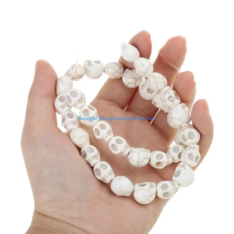 

E56A Skull for Head Loose Beads Turquoise for Head Beaded Bracelet Necklace