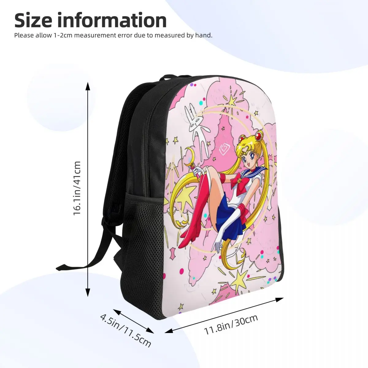 Personalizado Sailors Moons Bonito Dos Desenhos Animados Mochilas Homens Mulheres Casual Bookbag para Escola Faculdade Anime Sacos