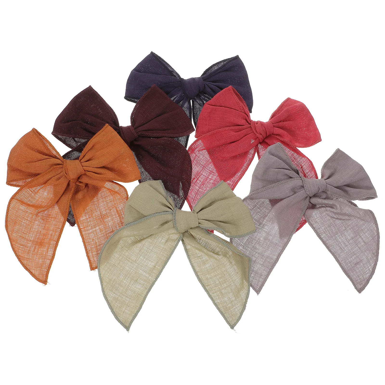 

6 шт., нежные заколки для волос с бантом, женские аксессуары для волос с гладкой поверхностью для девочек, церемония, вечеринки, выпускного вечера, подарок, большие банты для девочек