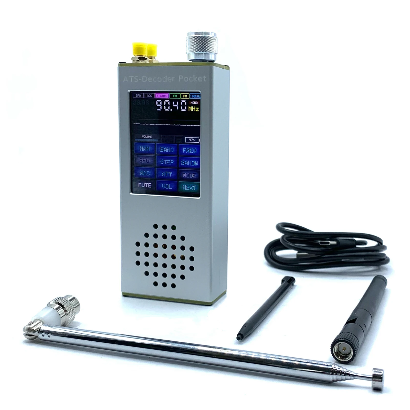 Full Band Radio Receiver Bolso Ats-decodificador Desenvolvedores de Rádio Profissionais Engenheiros de Teste fm Rds am mw sw Ssb Dsp Si4732
