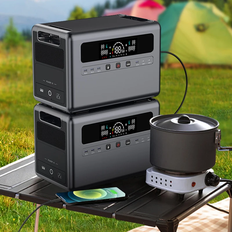 Home Outdoor Backup Battery Pure Sine Wave AC DC USB Emergency UPS Solar Generator Lifepo4 4800W Portable Storage Power Station