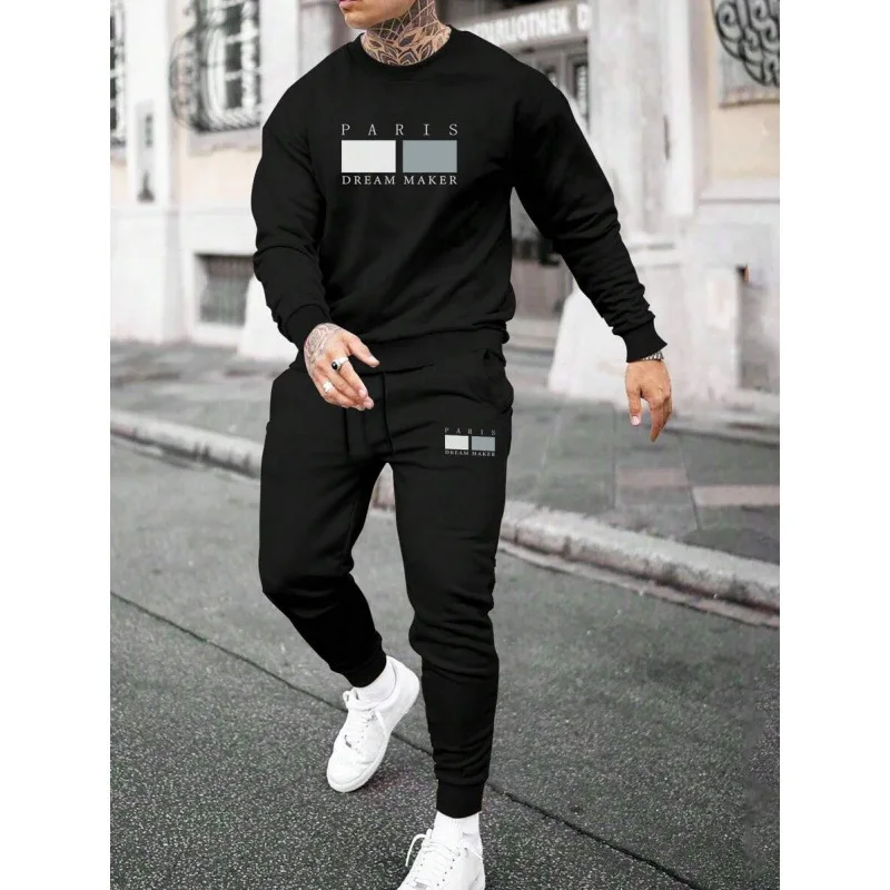 

Men's Sport Set Neutral Style Casual Pants Comfortable Fabric Spring Season Fashion Trendy Look X 46842 Cross-Border