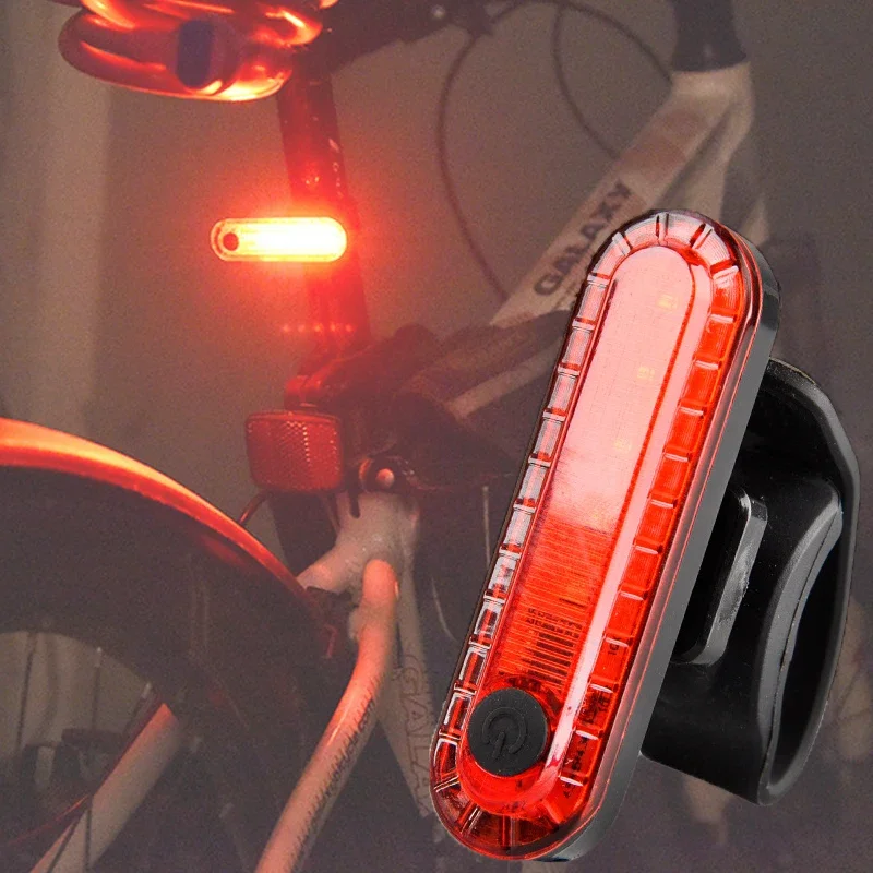 Bike Rear Tail Light USB Rechargeable White Red LED Bright Bicycle Taillights Safety Warning Helmet Lights Cycling Accessories