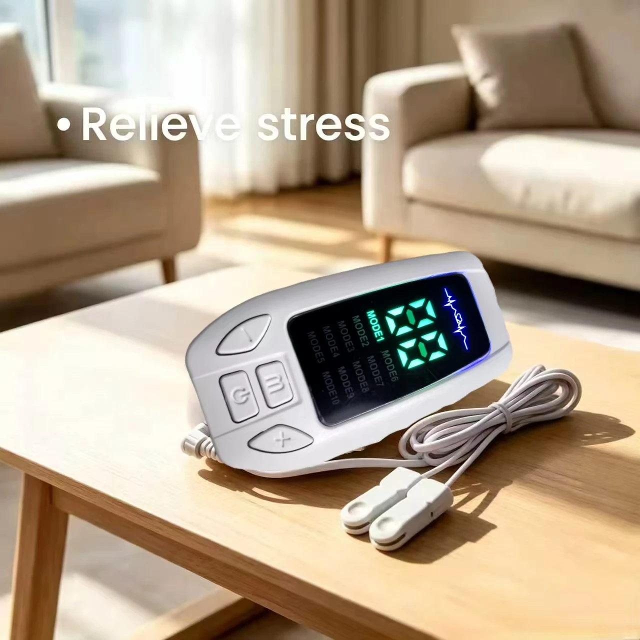 Sleep Aid Device CES Technology, Cranial Stimulator for Insomnia and Anxiety, Alpha Stim Style Relaxation Therapy, Rechargeable