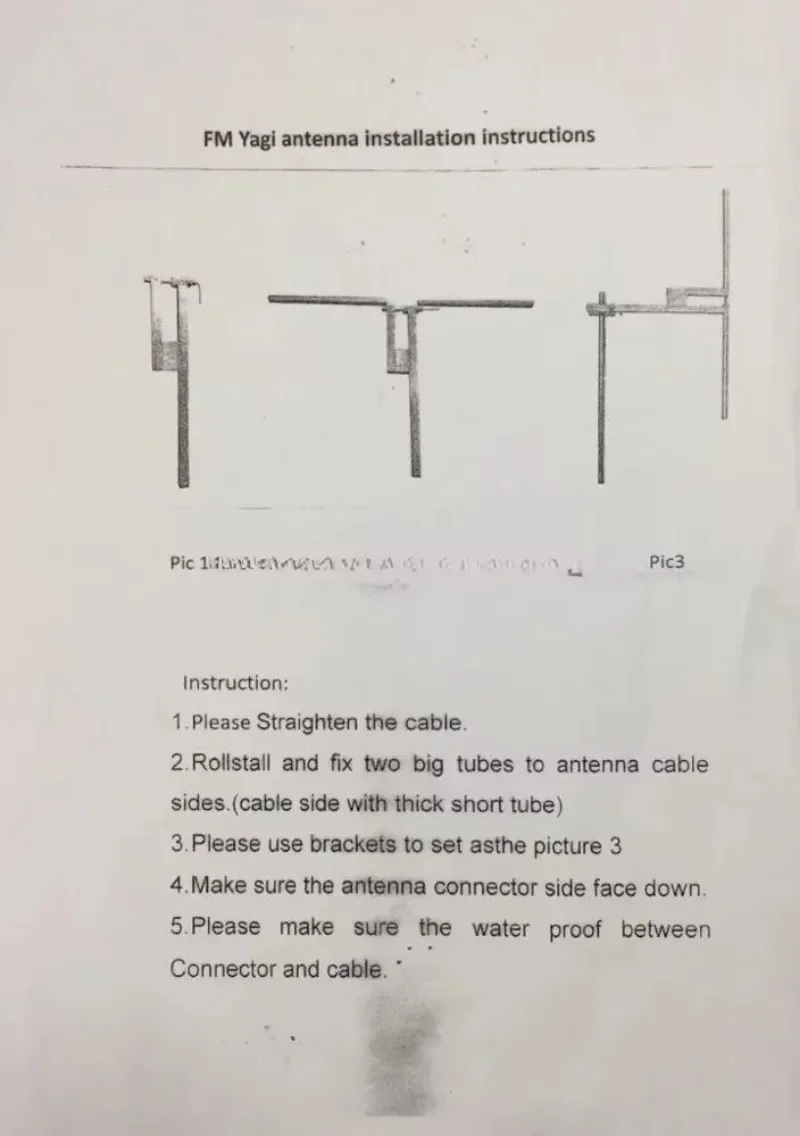 2025 جديد 1000 واط جهاز إرسال FM عالي الطاقة 88-108 ميجا هرتز هوائي ثنائي القطب مع وحدة تغذية 1/2 بوصة ، مقسم الطاقة